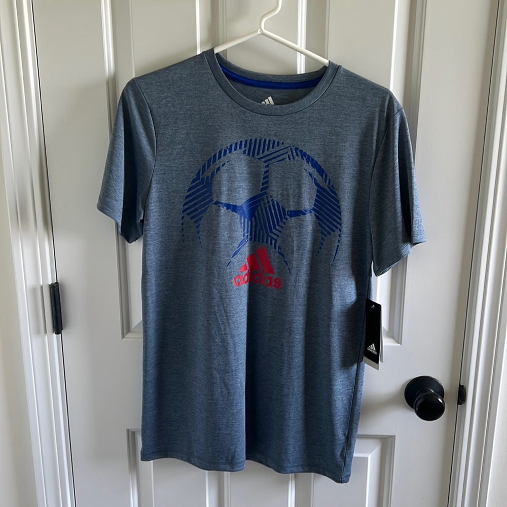Adidas Blue Short Sleeve Shirt